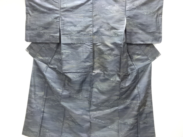 JAPANESE KIMONO / OMESHI KIMONO / WOVEN FLORAL PLANTS